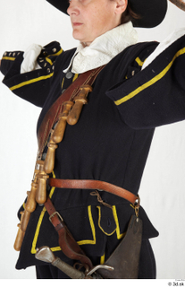  Photos Army man in cloth suit 4 17th century army stuff black jacket historical clothing leather belt upper body 0004.jpg